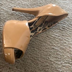 Jessica Simpson | Shoes | Jessica Simpson Nude Peeptoe Pumps 8 2 | Poshmark